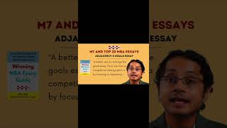 MBA Goals Essay and Adjacency | Strategy to write authentic essays #mbaessay #mbaessayconsultant