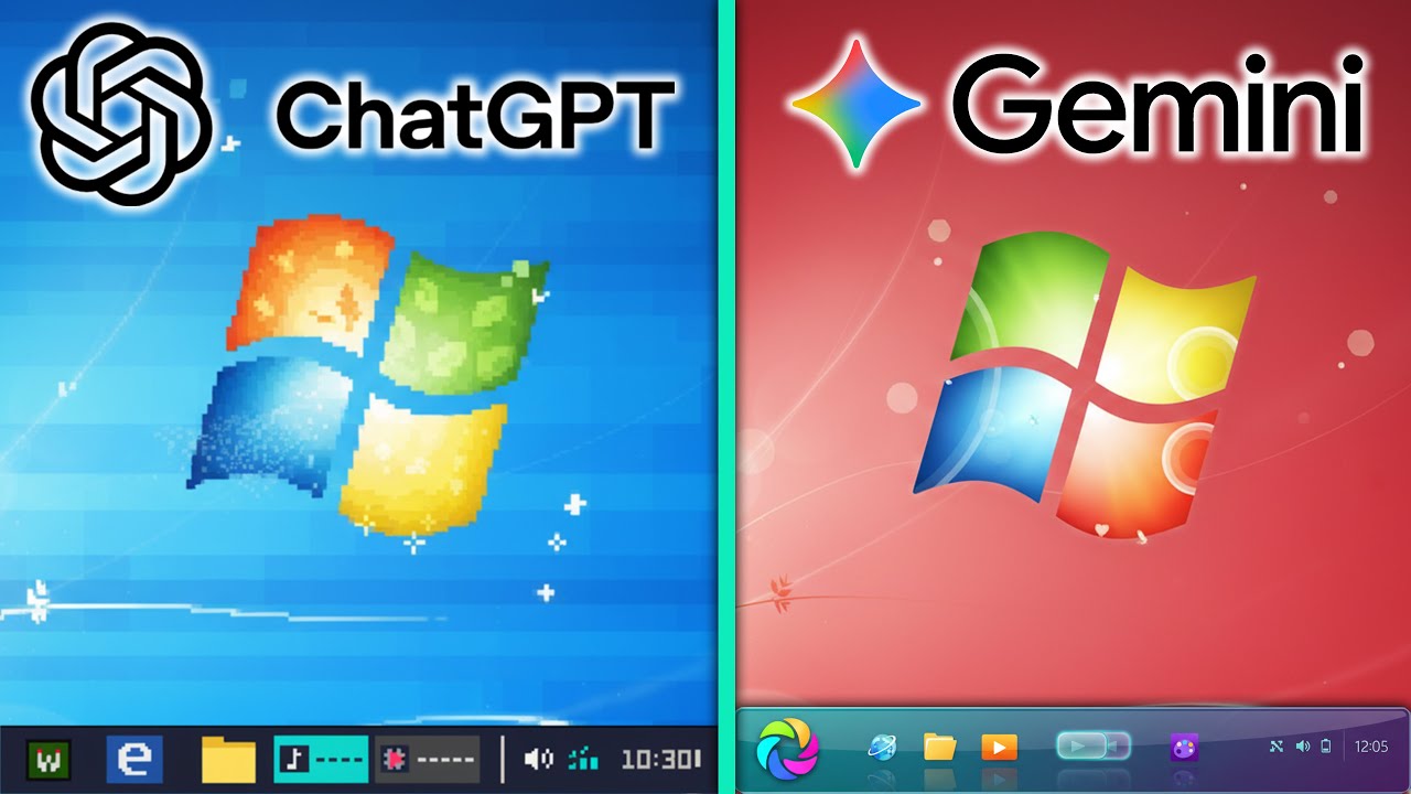 ChatGPT против Gemini: создание Windows 7 с нуля