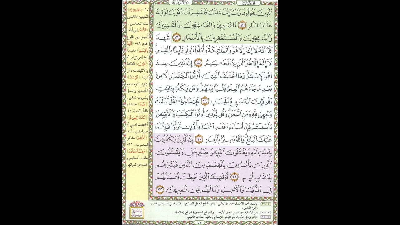 تحفيظ القران - سورة آل عمران صفحة 52 - مكررة 5 مرات - بصوت الشيخ الحصري