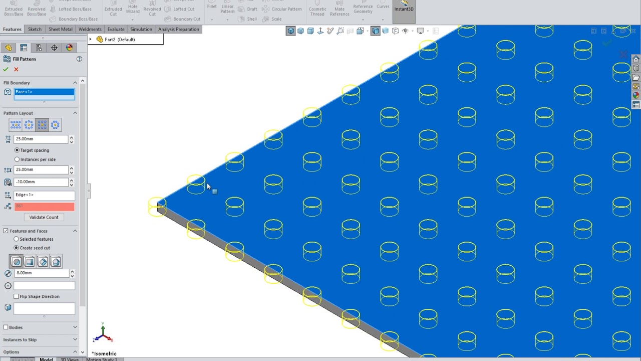 09 Заполнение по образцу в SolidWorks