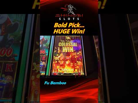 Bold Pick = Huge Win! Great Win Playing Fu Bamboo Slot by BluBeri #shinobislots #shorts #shortfeed