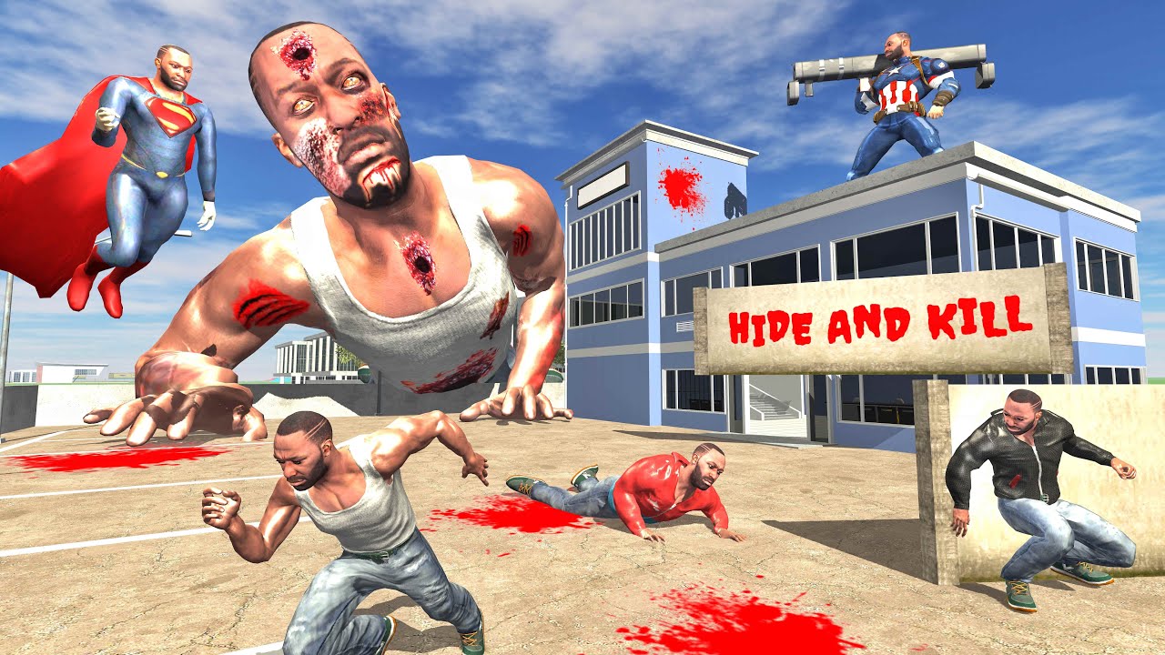 Franklin Play Hide & Kill with Clones - INDIAN BIKES DRIVING 3D