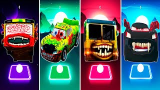 Coffin dance ➖ BUS EATER 🔆 ZOMBIE CAR 🔆 SCHOOL BUS EATER 🔆 VAMPIRE CAR ➖ Tiles Hop EDM Rush