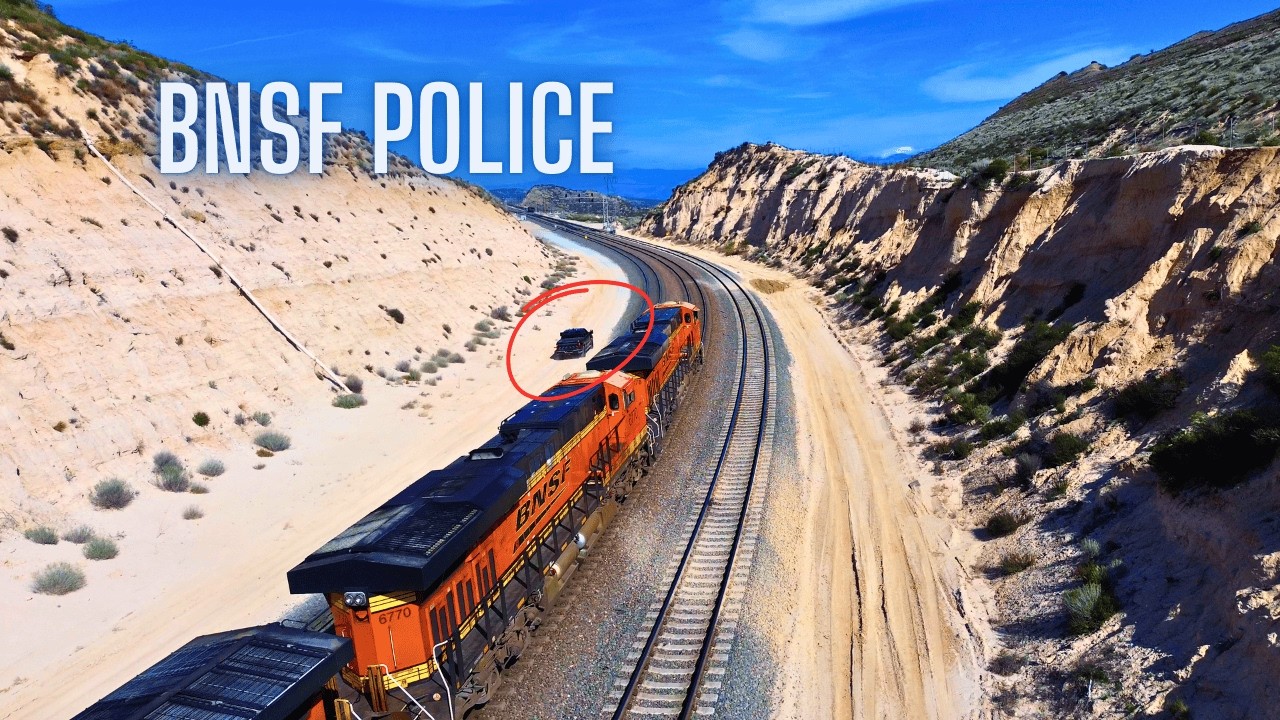 FREIGHT TRAINS OVER THE SUMMIT OF CAJON PASS - PTC Problems, Helpers & BNSF Police Pacing Trains