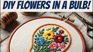 Lightbulbs Embroidery 🧵  #embroidery #easydesign #diynstitch 