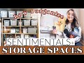 💡HOW I ORGANIZE SENTIMENTAL ITEMS + STORAGE SPACES | Messy To Minimal Mom Garage Keepsakes Clutter