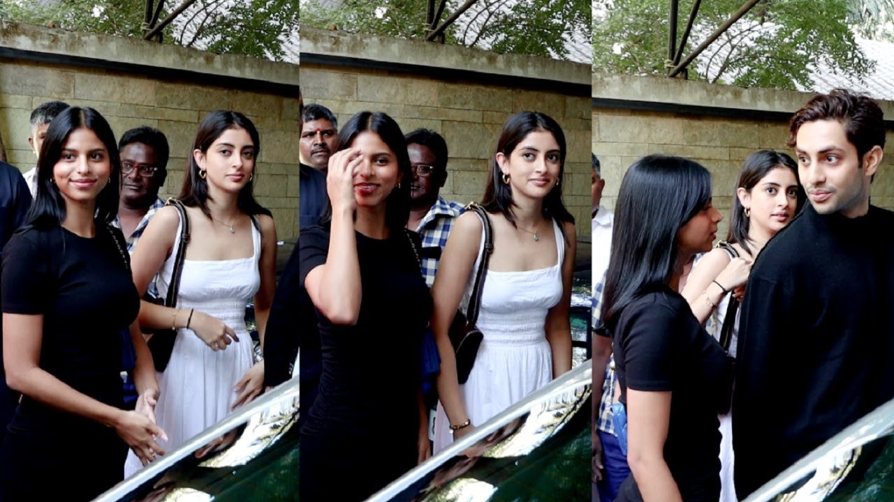 suhana-khan-navya-naveli-nanda-agastya-nanda-arrive-together-at