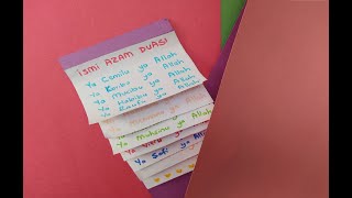 Diy- Esma-i Hüsna Kartı,İsm-i Azam Duası (Şelale Kart - Waterfall Card)