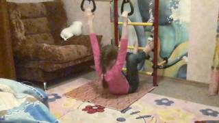 Делаю Перевороты На Кольцах. Cпорт. Ah Polinka.