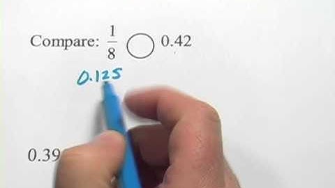 Comparing Fractions by Converting them to Decimal Form