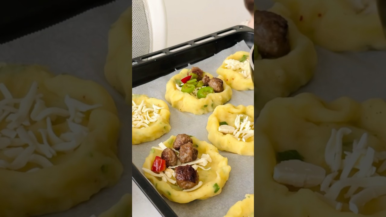 Patates Tabağında Kaşarlı köfte tarifi, iftar menüsü, pratik tarifler, #ramazan #mavice