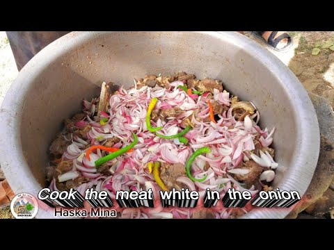       پیازو کې سپینه غوښه پخولو طریقه