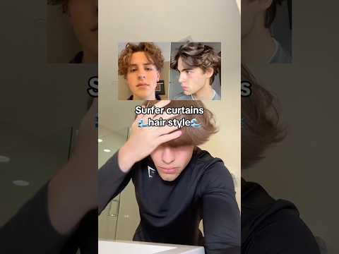 Surfer curtains hair