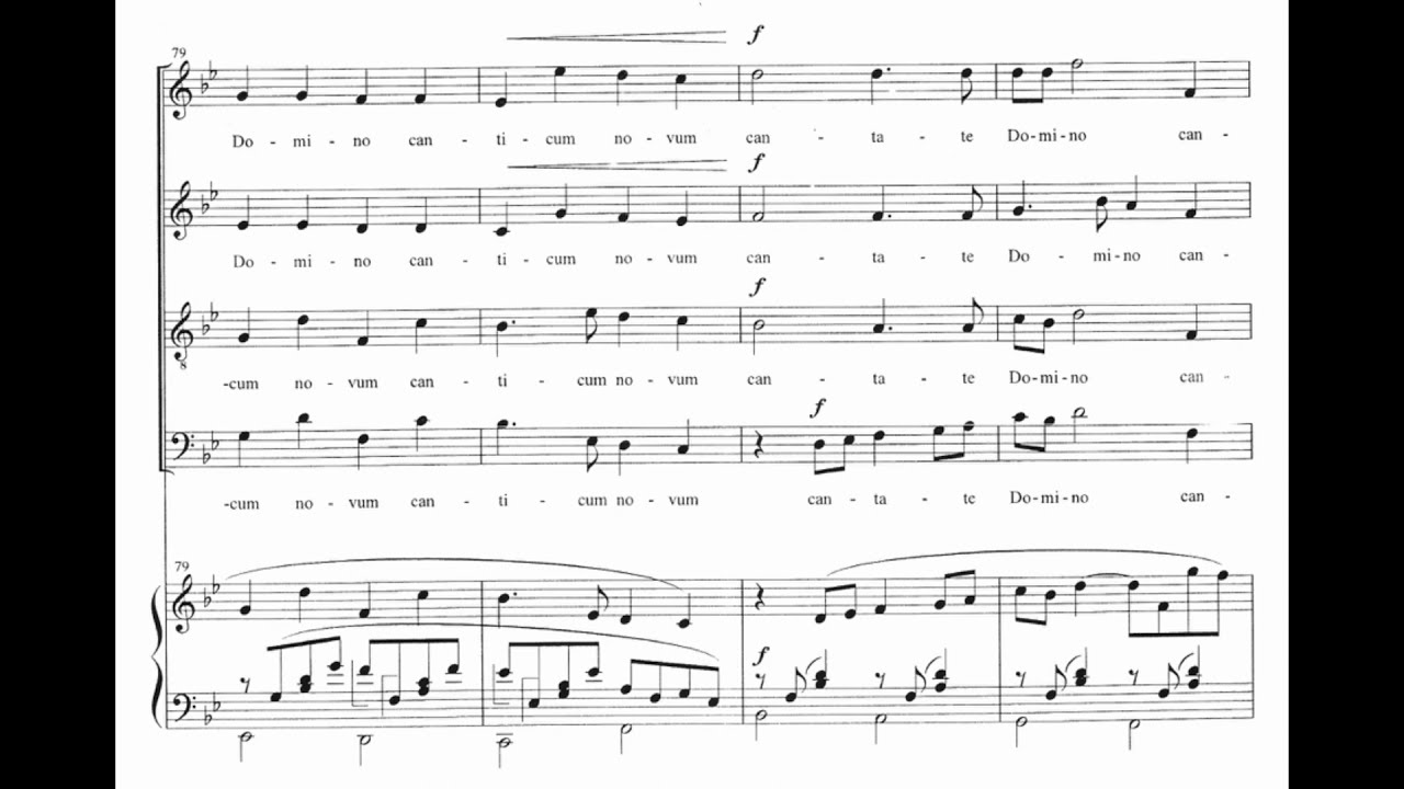 Cantate Domino (K. Matsushita) Score Animation