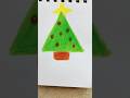 X for Xmas Tree colour Drawing for Kids Step by Step Viral 2026 beginners #youtubeshorts #shortsfeed