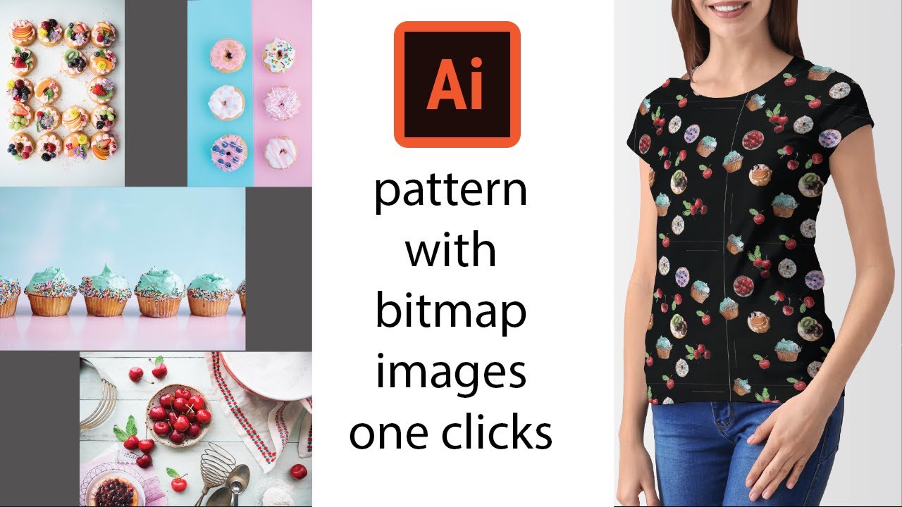 How to create raster image to vector repeat pattern in adobe ...