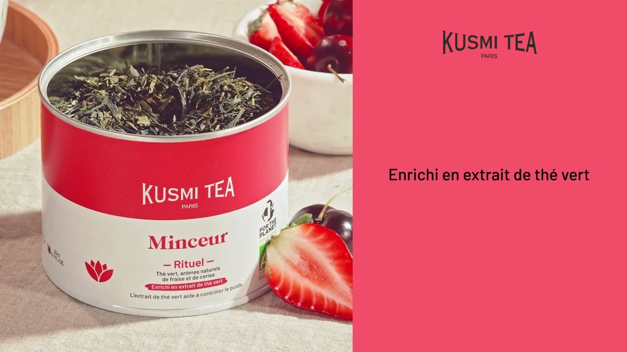 Rituel Minceur - Thé vert enrichi en extrait de thé vert, arôme fraise et cerise.