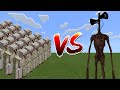 1000 Iron Golems vs Siren Head - Minecraft