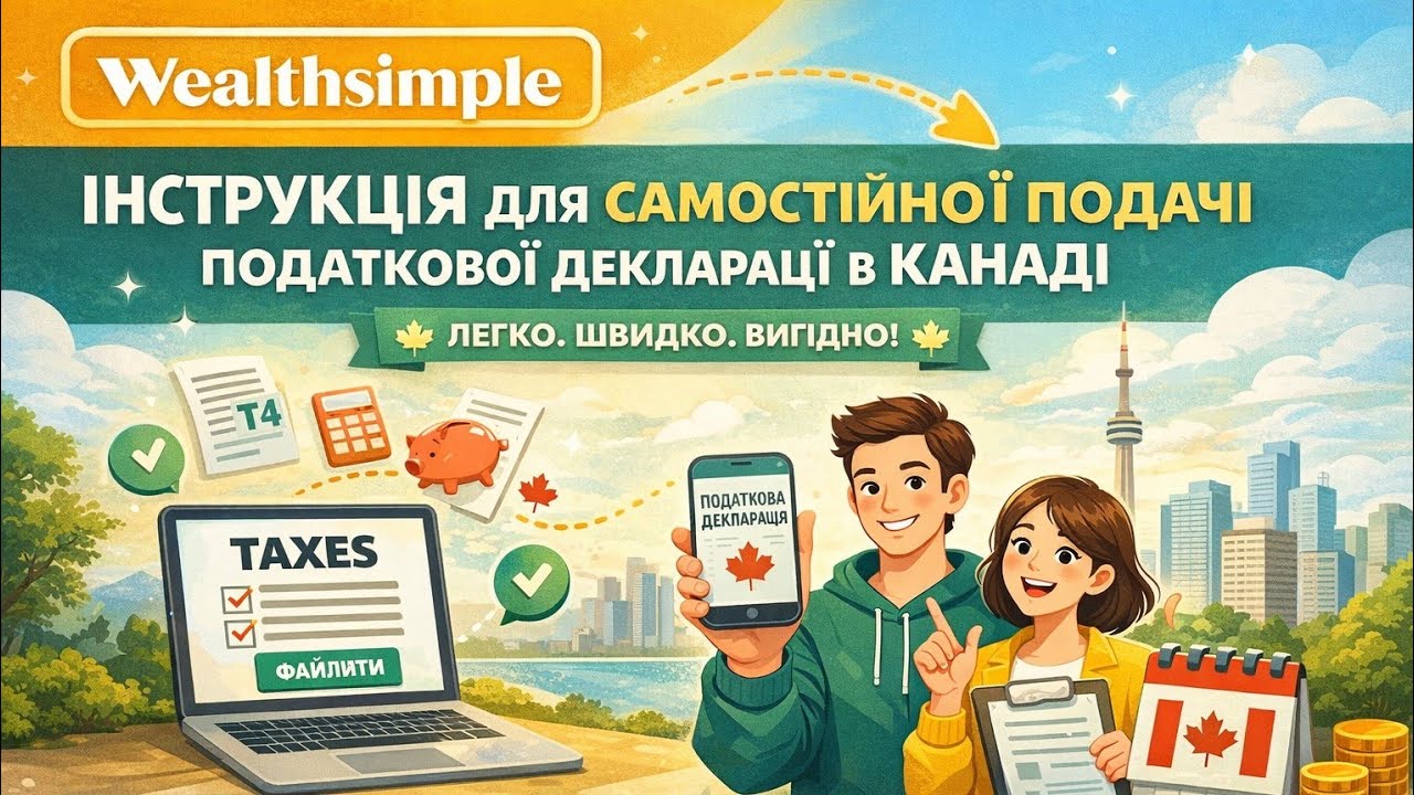 ІНСТРУКЦІЯ ДЛЯ САМОСТІЙНОЇ ПОДАЧІ ПОДАТКОВОЇ ДЕКЛАРАЦІЇ В КАНАДІ з допомогою Wealthsimple