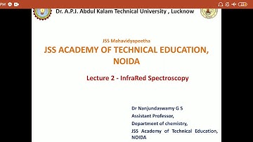 IR SPECTROSCOPY LECTURE 2