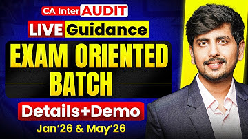 CA Inter Audit | Chapter 1 | Exam Oriented | Jan’26 & May’26 | Saksham Jain