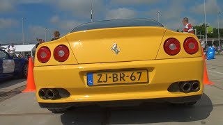 I recorded this yellow ferrari 550 maranello with tubi exhaust at
zandvoort and rotterdam during the event milano maarten memorial.
colour on car is...