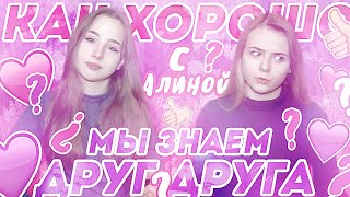 Как хорошо мы знаем друг друга С АЛИНОЙ?