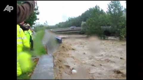Raw Video: Vermont Flood Washes Car Away