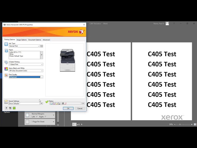Xerox® VersaLink® C405 Color Multifunction Printer Saved Job - YouTube