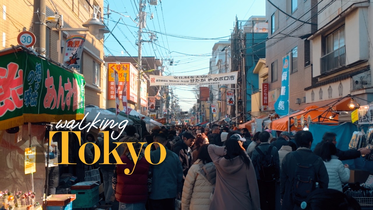 Walking Tokyo【東京散歩】世田谷のボロ市 | Setagaya Boroichi Market- 4K 60fps HDR Japan with DJI Osmo Pocket 3