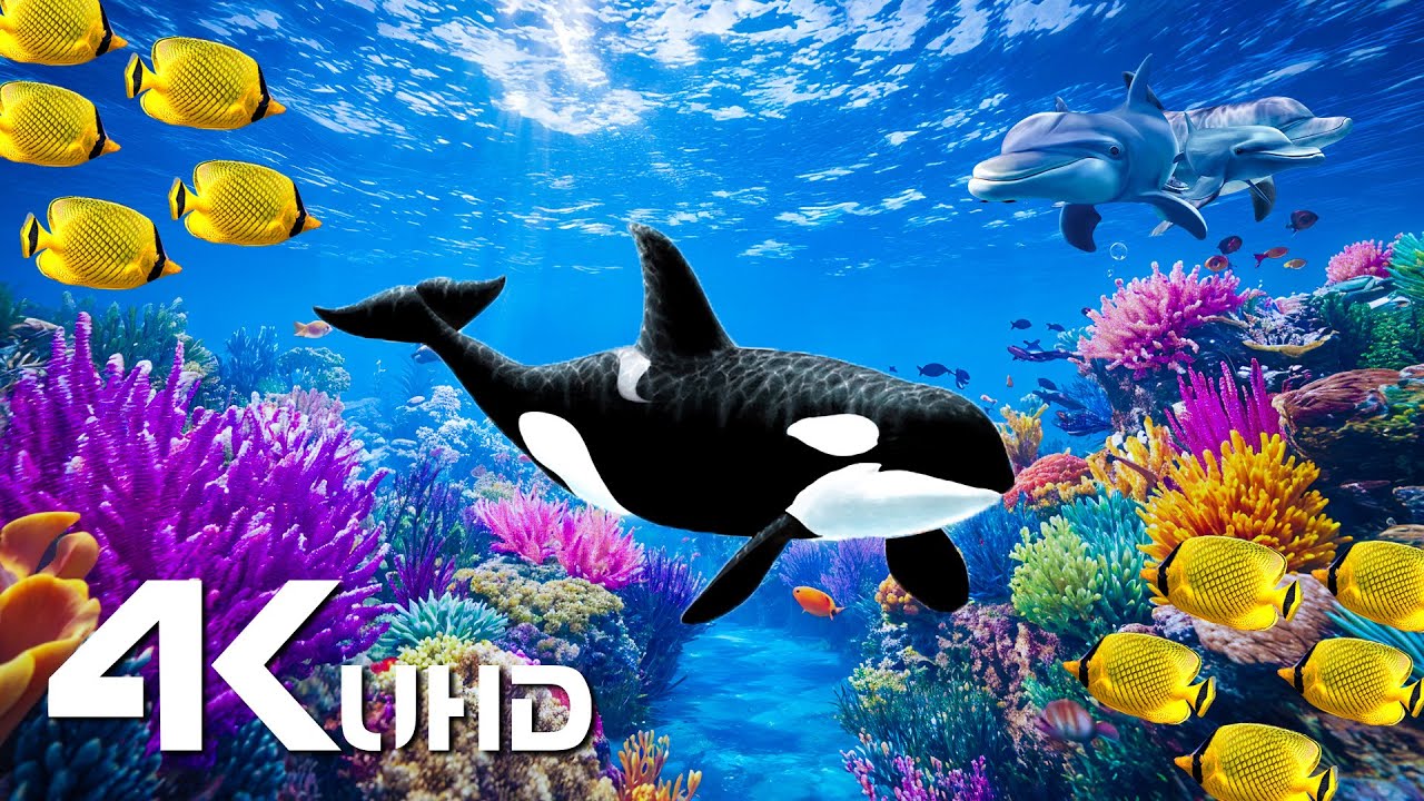 Гармония глубокого океана в разрешении 4K UHD 🐠 Завораживающий подводный мир и расслабляющая эмбиен