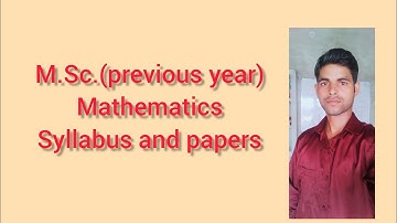 M.sc previous. MJPRU syllabus and papers (By:Vivek Yadav)