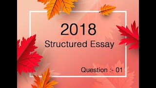 2018 Structured Essay 01