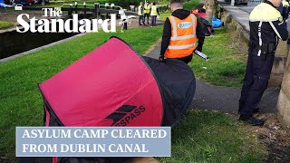 Asylum seeker camp cleared from Dublin canal