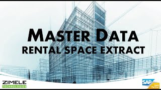 SAP Real Estate Master Data - Rental Space Extract