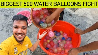 Biggest 500 Water Balloons Fight 2024 | Holi 2024 Water Balloon Fight | Holi Stash 2024 Fight