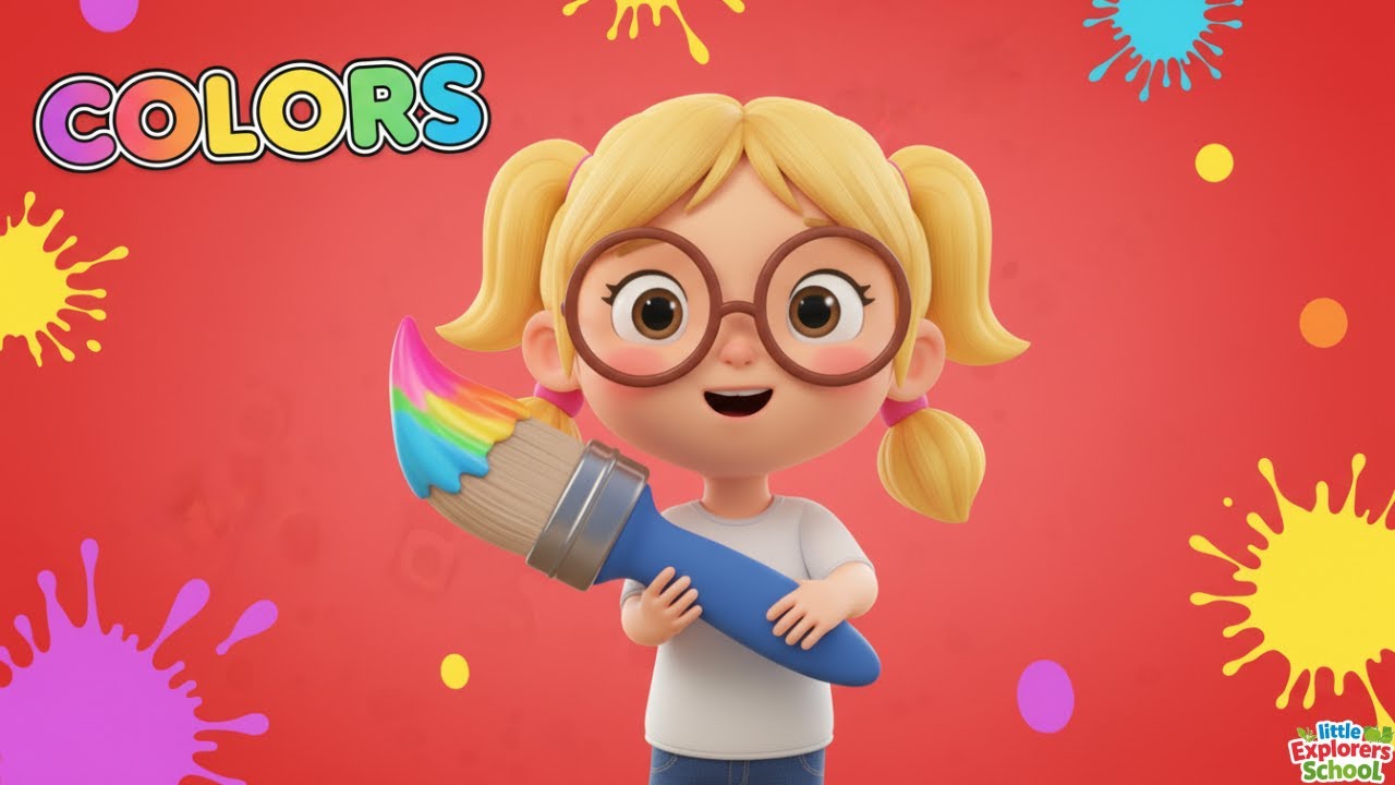 Let's Learn Colors! 🎨 What Color Is This? 🌈 Little Explorers School Ep 1 . fun learning and rhymes