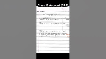 class 12 Account CRS Cost reconciliation statement class 12 #boardexam