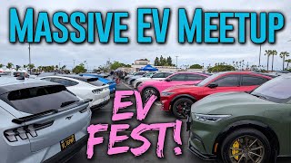 A MASSIVE gathering of Electric Vehicles \& Mustang's Birthday! | EV Fest