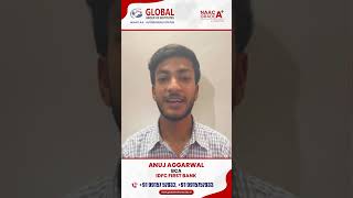 BCA Graduate Anuj Aggarwal Placed at IDFC FIRST Bank | Success Story | Global Group of Institutes