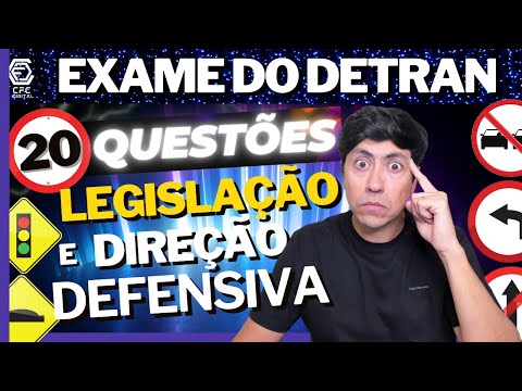 20 QUESTÕES ATUAIS COMENTADAS DO EXAME TEÓRICO, SIMULADO DETRAN 2023