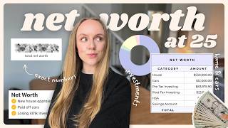 My Net Worth at 25 💸 (almost) hitting a big milestone, every investment \u0026 savings account + mortgage