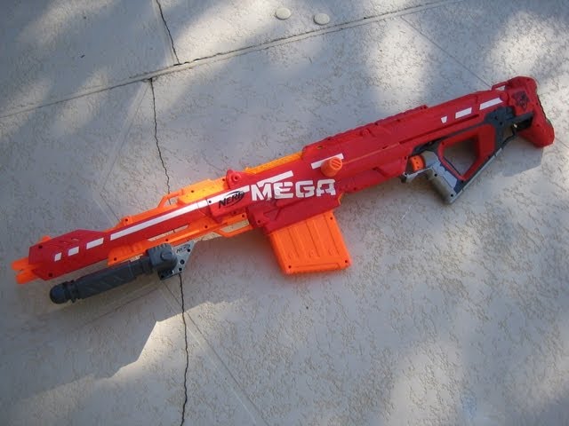 Nerf Mega Centurion Sniper Rifle Blaster Gun With Magazine - Works Great!