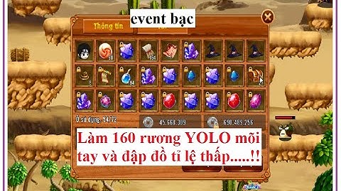Eevent Bạc và Làm 160 rương đá YOLO mõi tay và đập đồ tỉ lệ thấp làng lá và bán bạc | HTC game