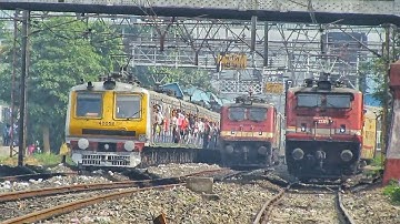 spectacular high speed parallel Race chase, overtake and back to back crossing | EMU