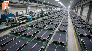 How Professional Skateboards Are Made Inside Massive Factory