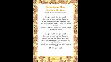 Gingerbread Man Twinkl Song - See How He Runs
