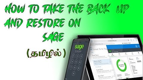 How to take the back-up & restore in Sage 50