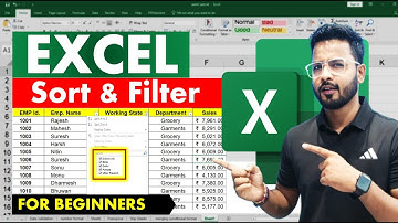 Excel Tutorial For Beginners : Sort and Filter in Excel | Microsoft Excel