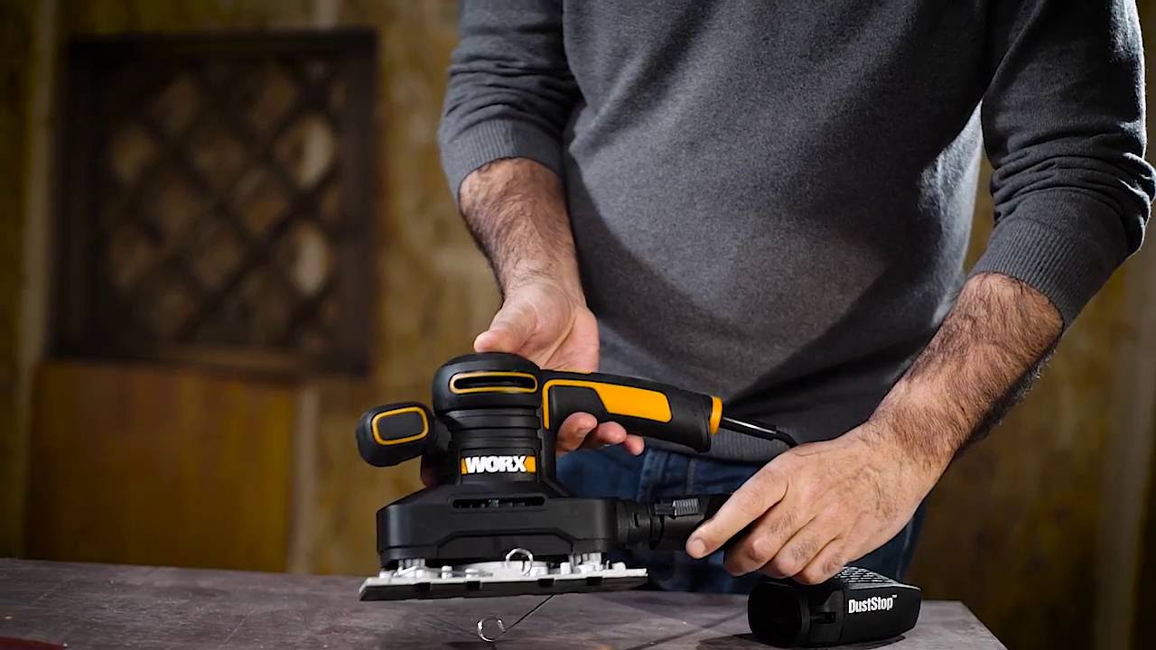 Levigatrice Orbitale Worx WX641 - 250 W, 220 V, Con Aspirazione Polvere - Foto 8